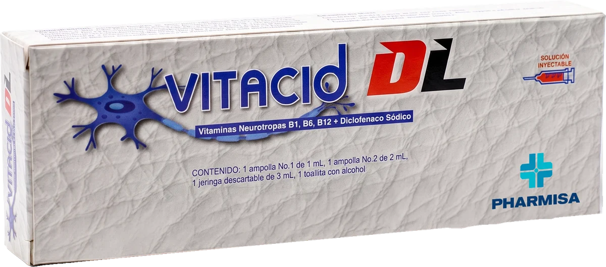 Caja de Vitacid DL, solución inyectable